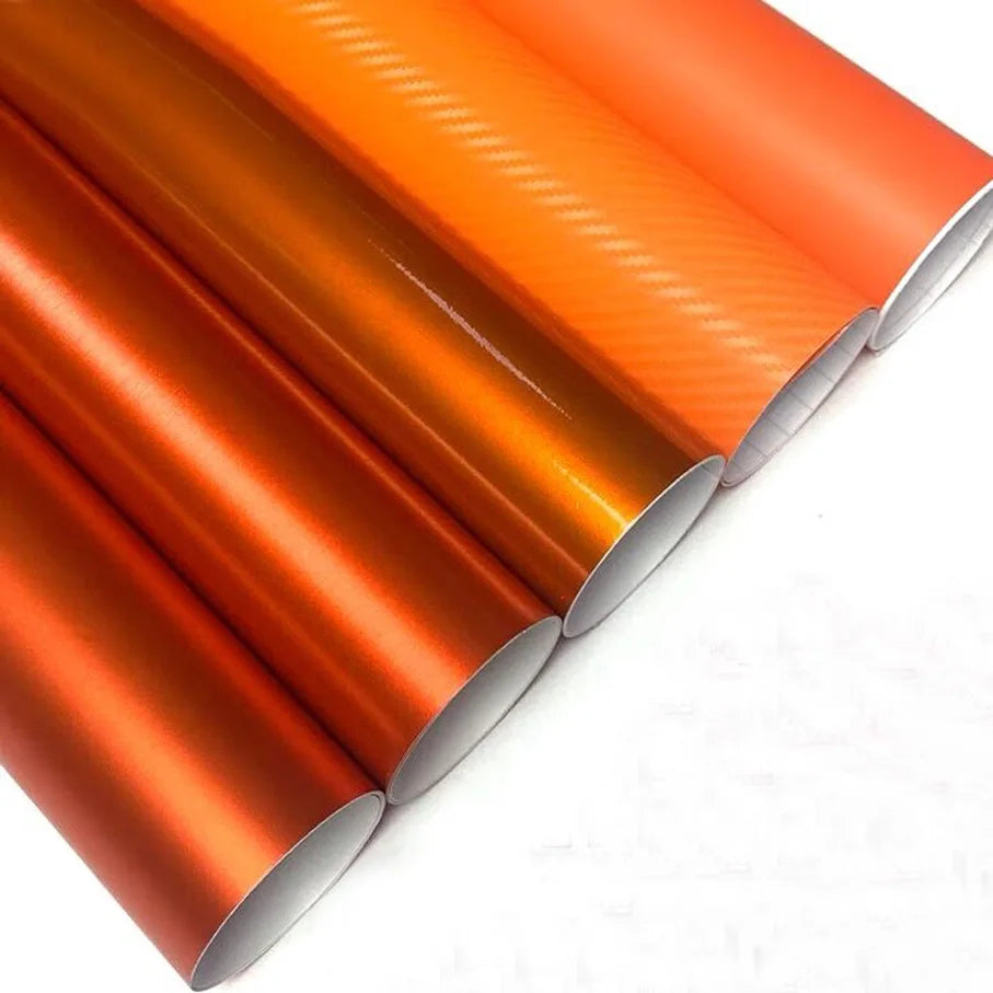 Various Kinds Glossy Matte Orange Vinyl Wrap 3D Carbon