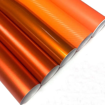 Various Kinds Glossy Matte Orange Vinyl Wrap 3D Carbon