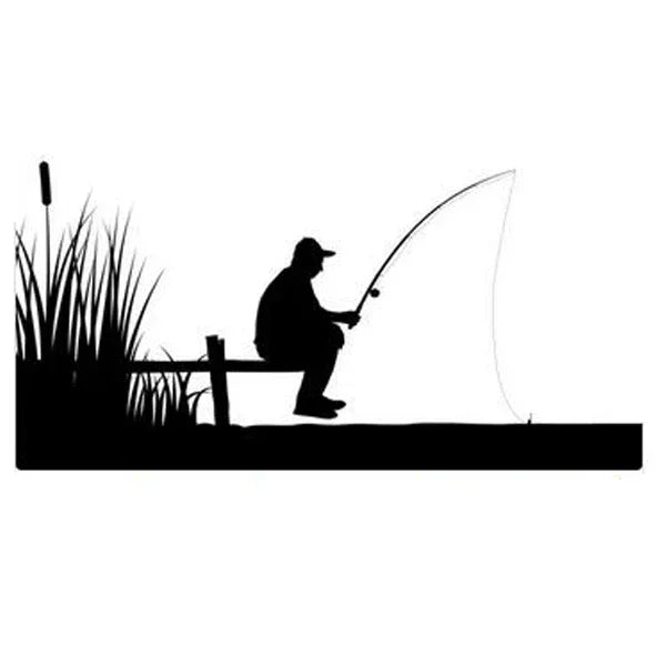 Stickers Man Fishing Vinyl Decals Motorcycle Bumper Body Rear