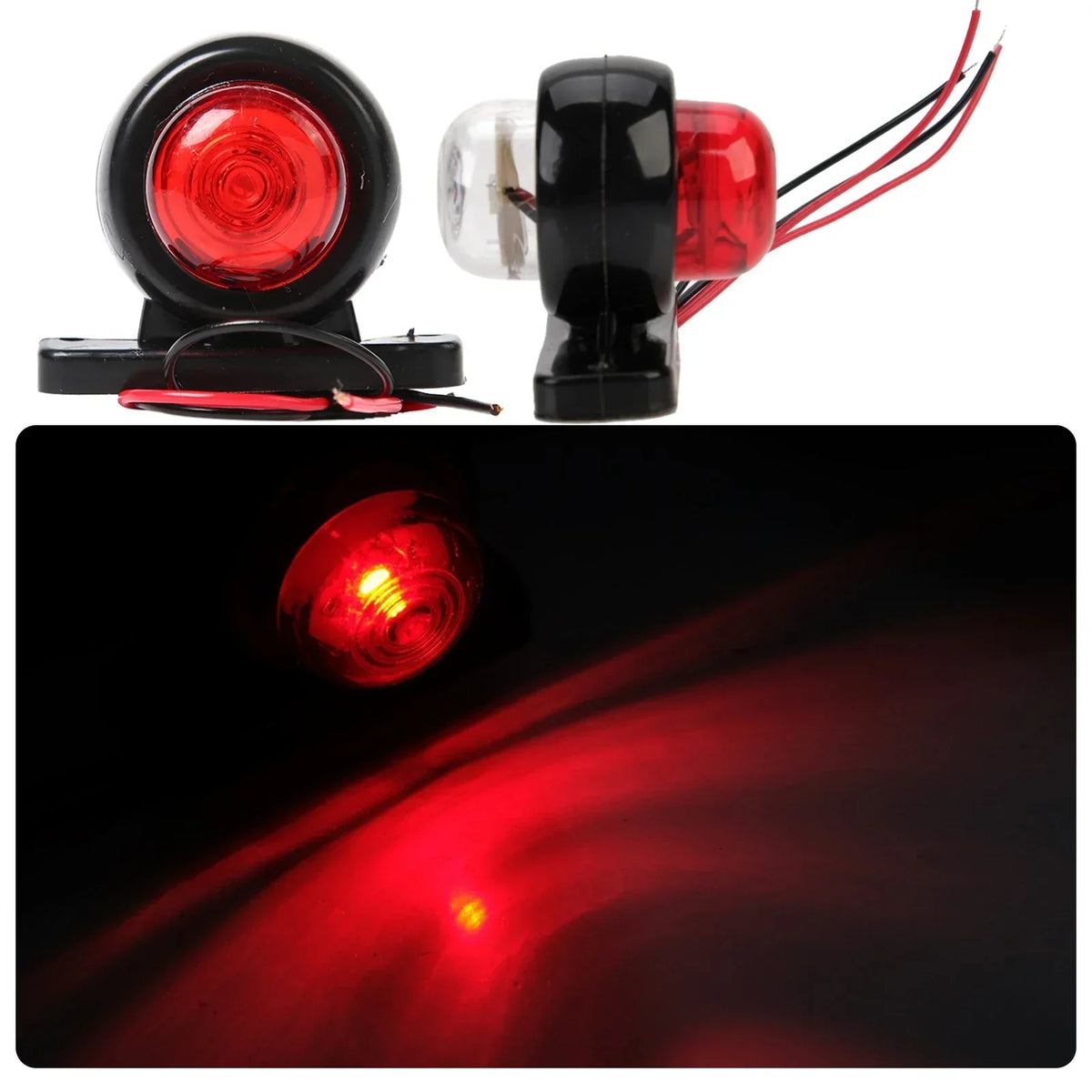 2PCS 12V 24V Truck Trailer Side Marker Position Lorry