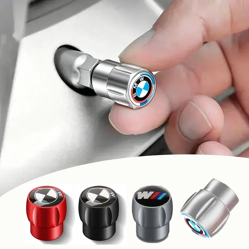 For BMW G20 F30 G30 X1 4PCS Aluminum Tire Valve Caps Tyre Stem