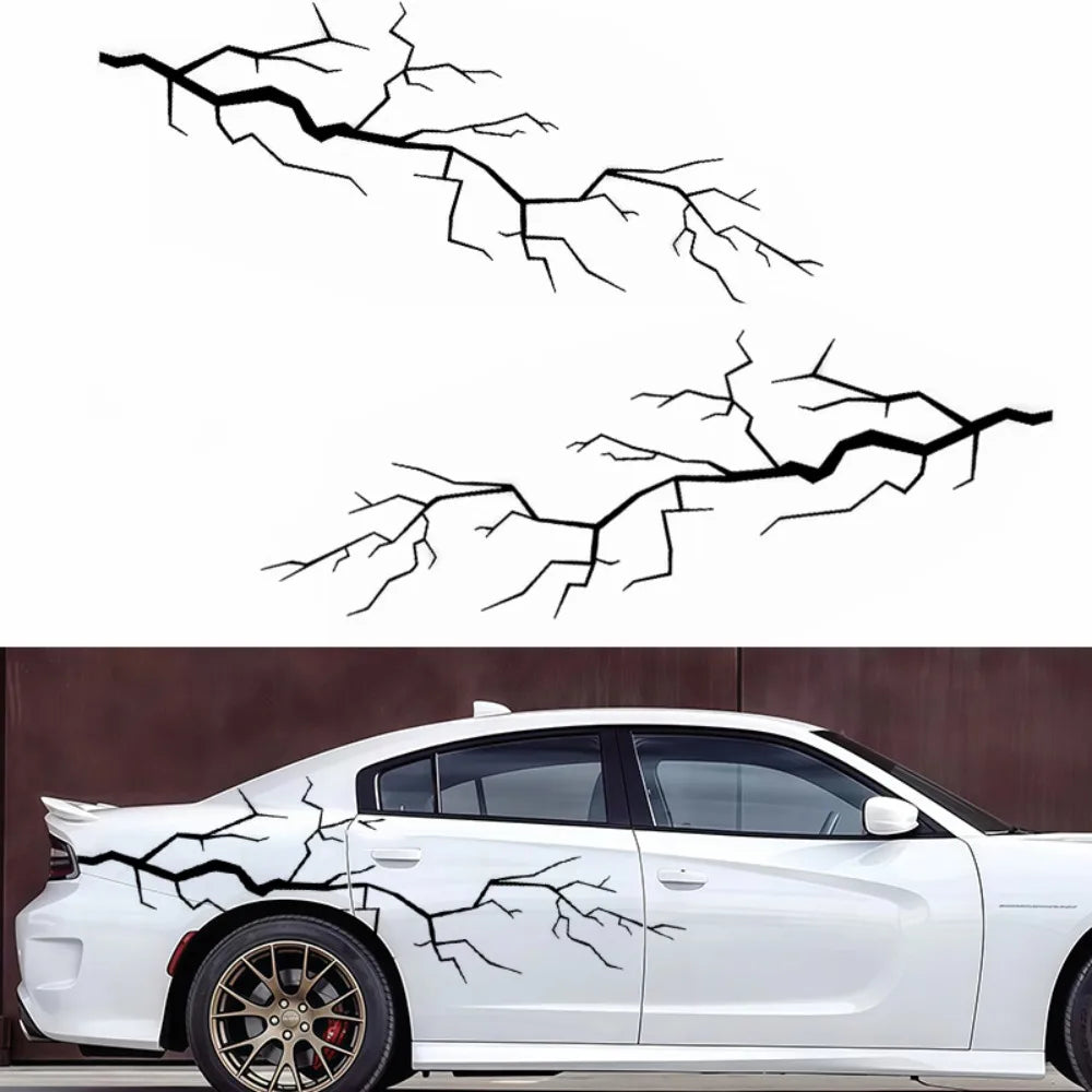 For Cover Scratches Creative Exterior Decor 1pair Lightning