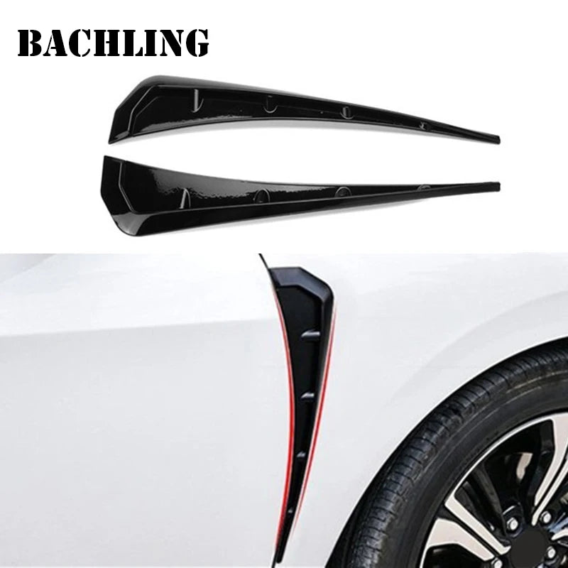 Side Fender Wing Air Vent Hood Intake Cover Moulding