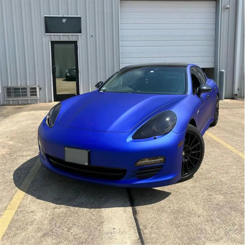 Satin Metallic Blue Wrapping Vinyl self-adhesive Matte Chrome