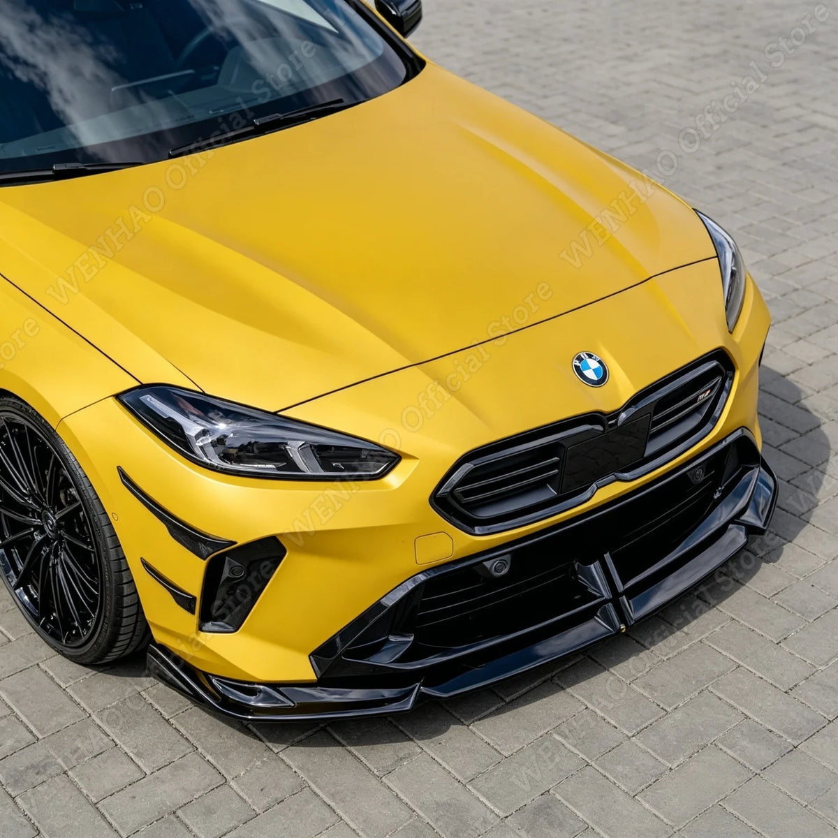 For BMW 1 Series F70 M135I 4PCS Gloss Black Front Bumper Air