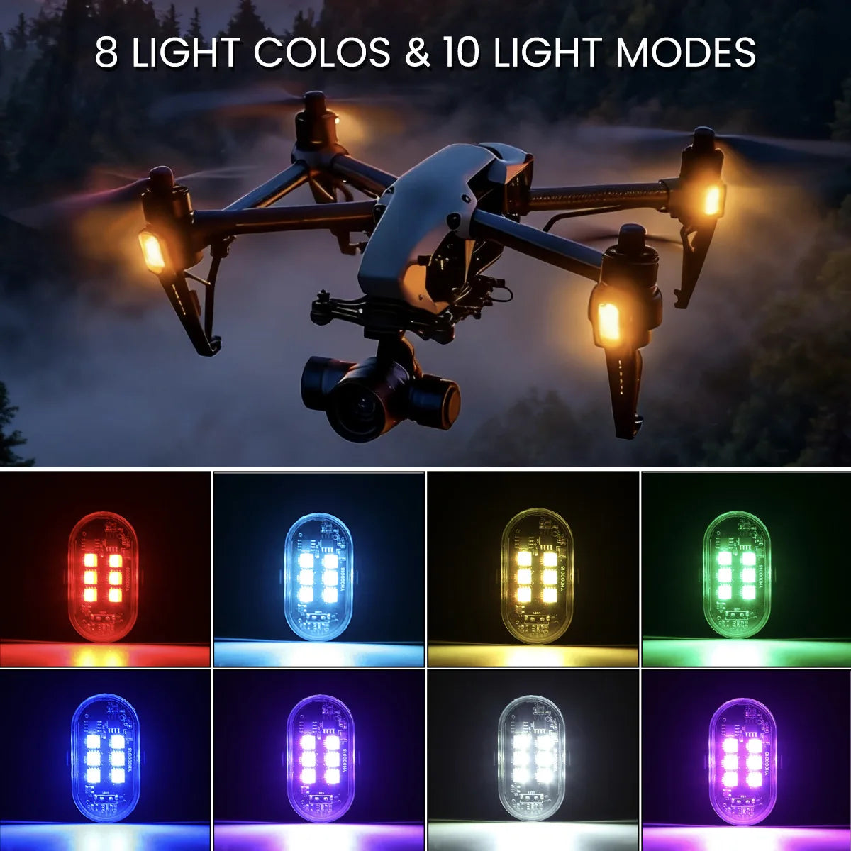 RGB Strobe Motorcycle Flash Position Wireless Aircraft Airplane