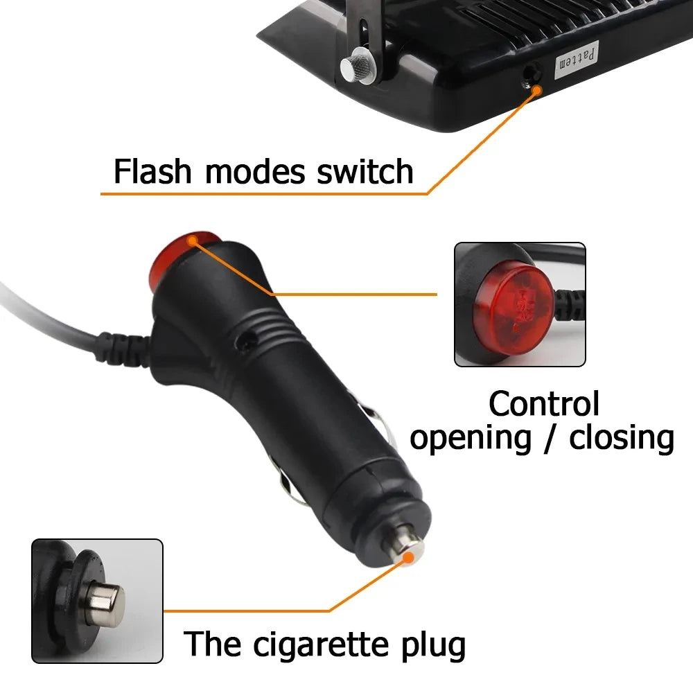 Windshield Strobe 12 Emergency Warning Hazard Flash Trucks Green