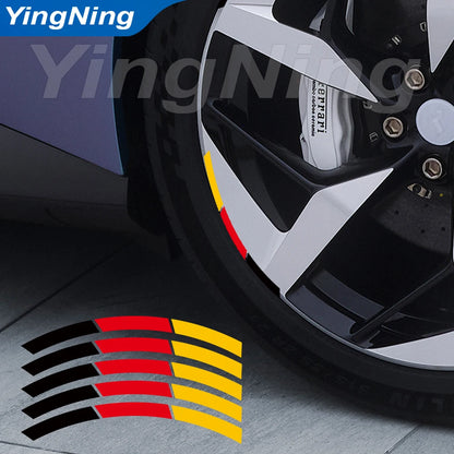 For VW Audi BMW Mercedes Porsche 5X Germany Flag Wheel Hub