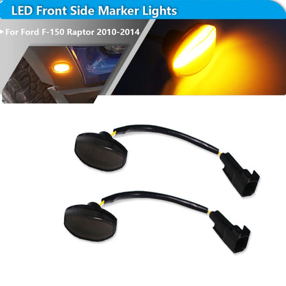 For Ford Raptor Fender Side Marker 2PCS Red White Amber 12-smd
