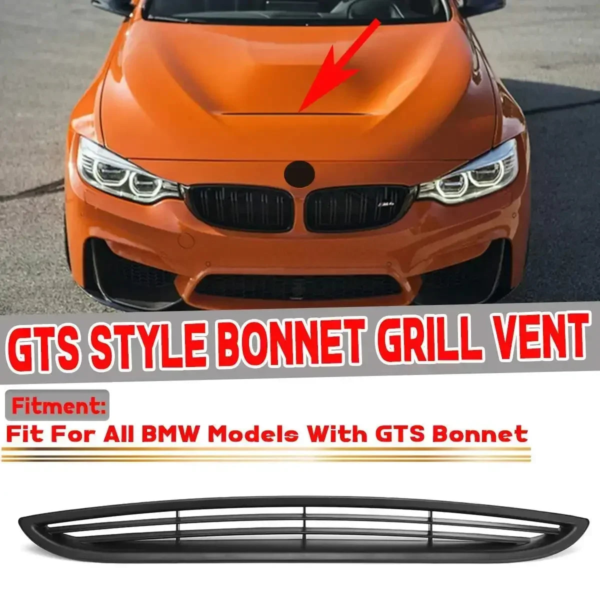 For BMW E90 E91 E92 E93 2PSC Gts Front Bonnet Grill Hood Vent