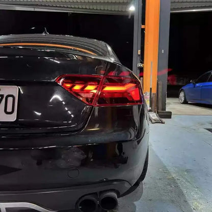 For Audi A5 Transparent Lens LED Taillights 2008-2013 B8
