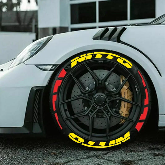 Rubber Tire Letter Stickers Waterproof Racing Wheel Personalized