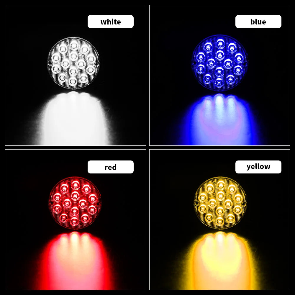 Inch Round Tail Emergency Marker Truck Flash Warning Strobe