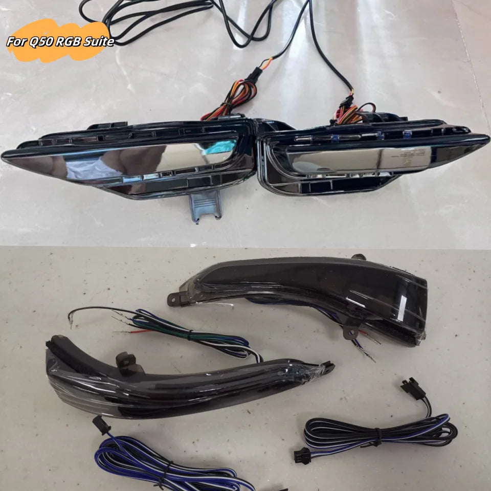 For Q50 2014-2021 Daytime Running Light Mrd Fit Side Mirror