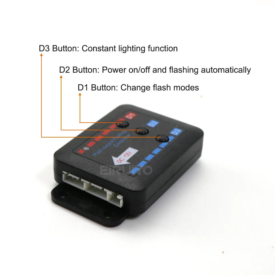 12 Front Grille Strobe 12V Flashing Emergency Warning Flash