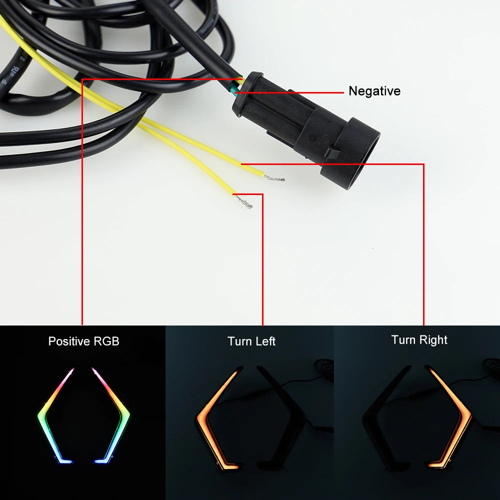 For Polaris Rzr Xp 1000 Turbo RGB Front Accent Turn Signal