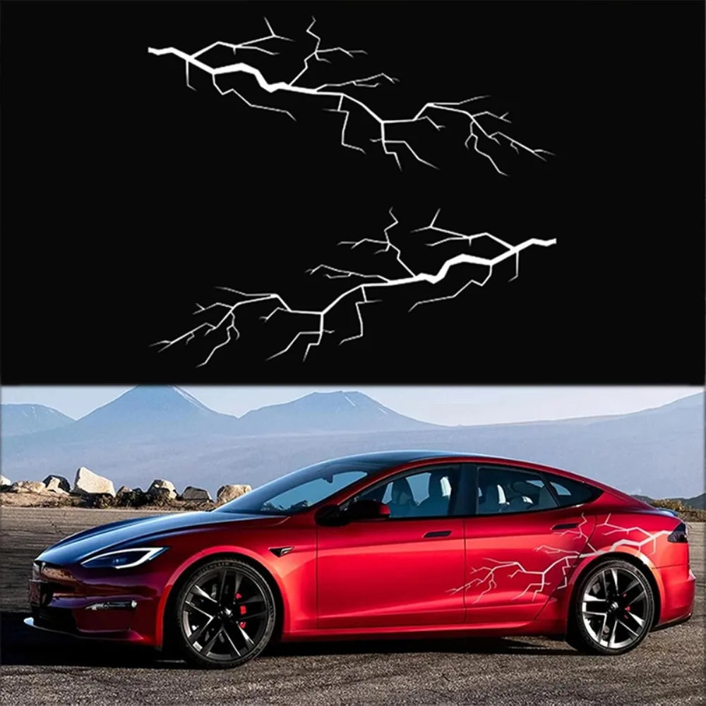 For Cover Scratches Creative Exterior Decor 1pair Lightning