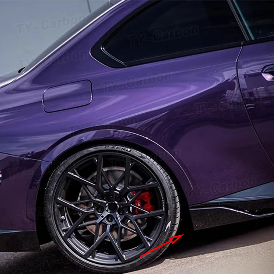 For BMW 2 Series G42 2 Real Carbon Fiber Side Skirts Splitters