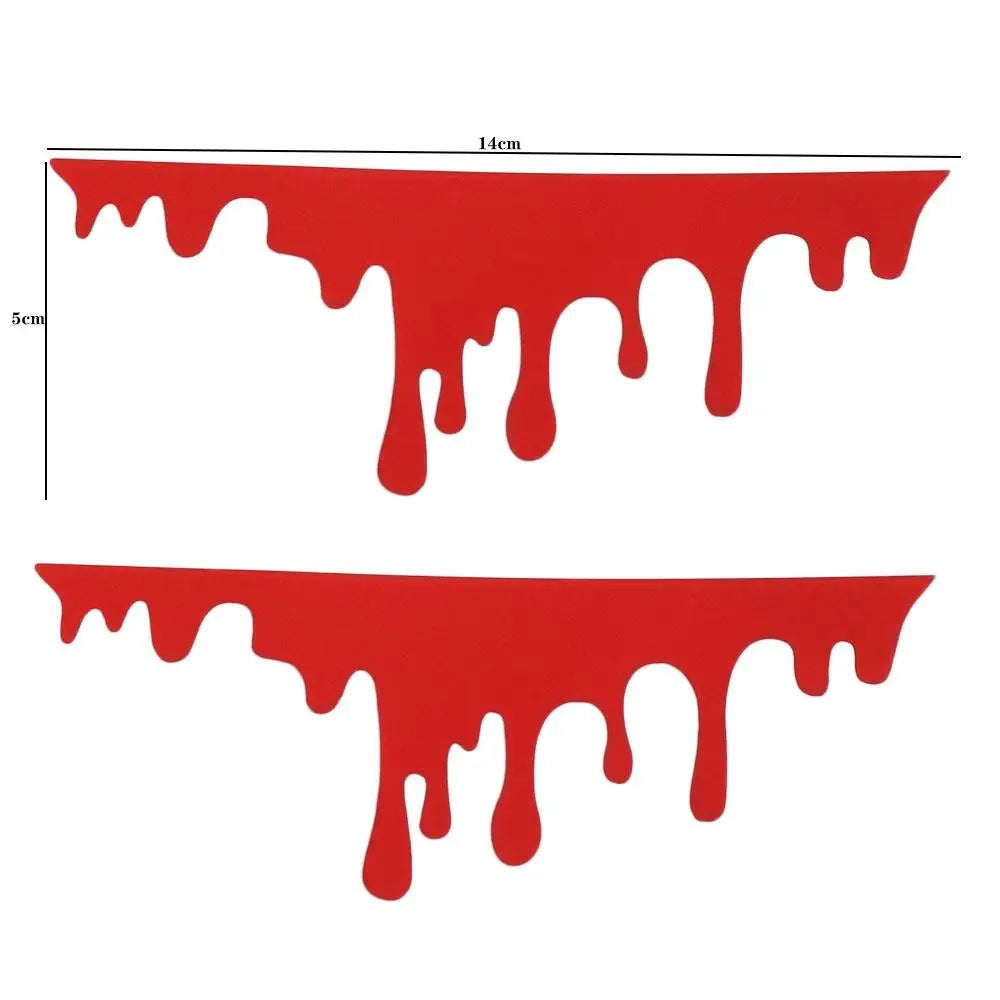Red Blood Drips Stickers Halloween Theme Glass Headlight Sticker