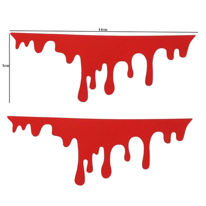 Red Blood Drips Stickers Halloween Theme Glass Headlight Sticker