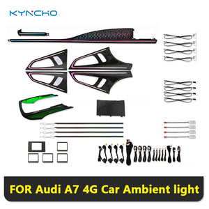 For Audi A7 C7 4G RGB Colors Ambient Kit Bluetooth APP Control