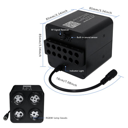 36W Port Starlight Headliner Kit Shooting Stars Roof Rgbw