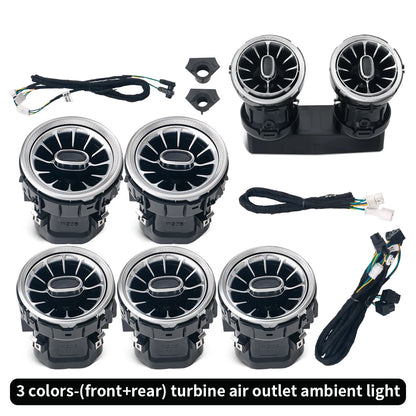 For Mercedes Benz W205 X253 GLC 15-18 3 Color Turbine Vents Ambient Light 4D Rotating Tweeter Speaker Lamp LHD Copilot L