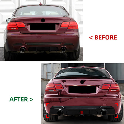 For BMW 3 Series E92 E93 Rear Bumper Diffuser Lip Carbon Fiber