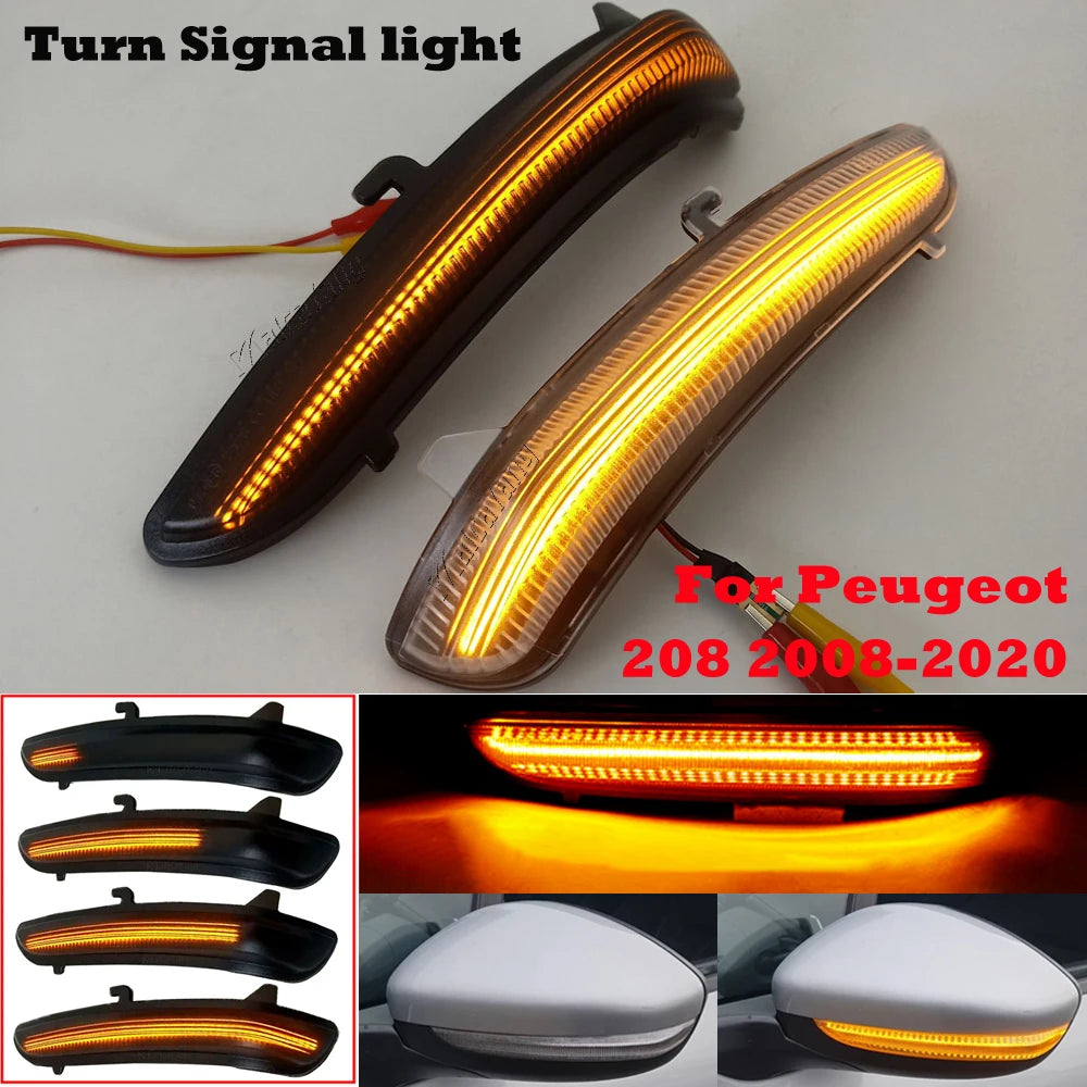 For Peugeot 208 2008 2012 2013 2014-2020 Citroen C3 Dynamic Side