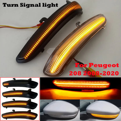 For Peugeot 208 2008 2012 2013 2014-2020 Citroen C3 Dynamic Side