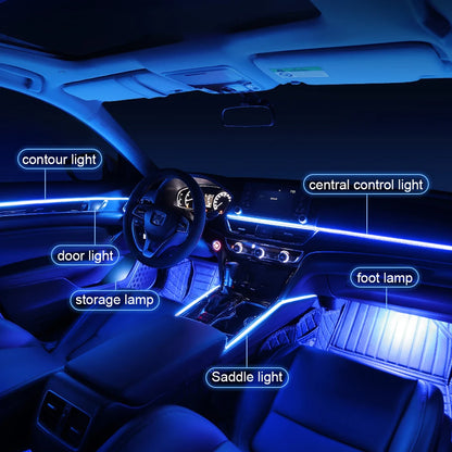 In RGB Ambient Remote Interior Colors Neon Acrylic Strip