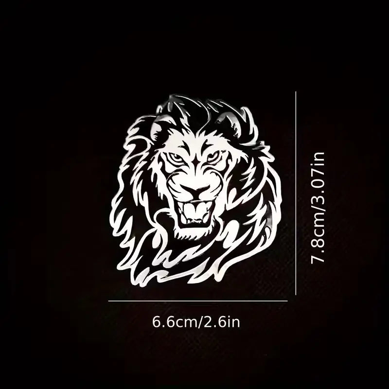 For Vehicles A 3D Fierce Lion Sticker Featuring Metal Head Tail