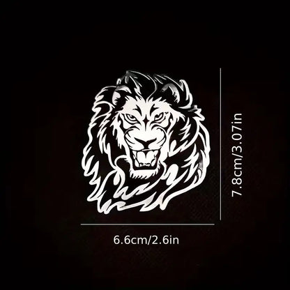 For Vehicles A 3D Fierce Lion Sticker Featuring Metal Head Tail