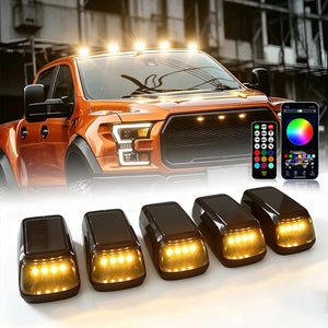 5PCS RGB Solar Cab Trucks Vibration Sensor No Drill