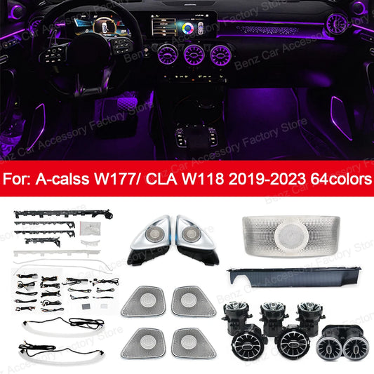 For Mercedes Benz W177 W118 W247 Colors Vents Ambient A B Cla