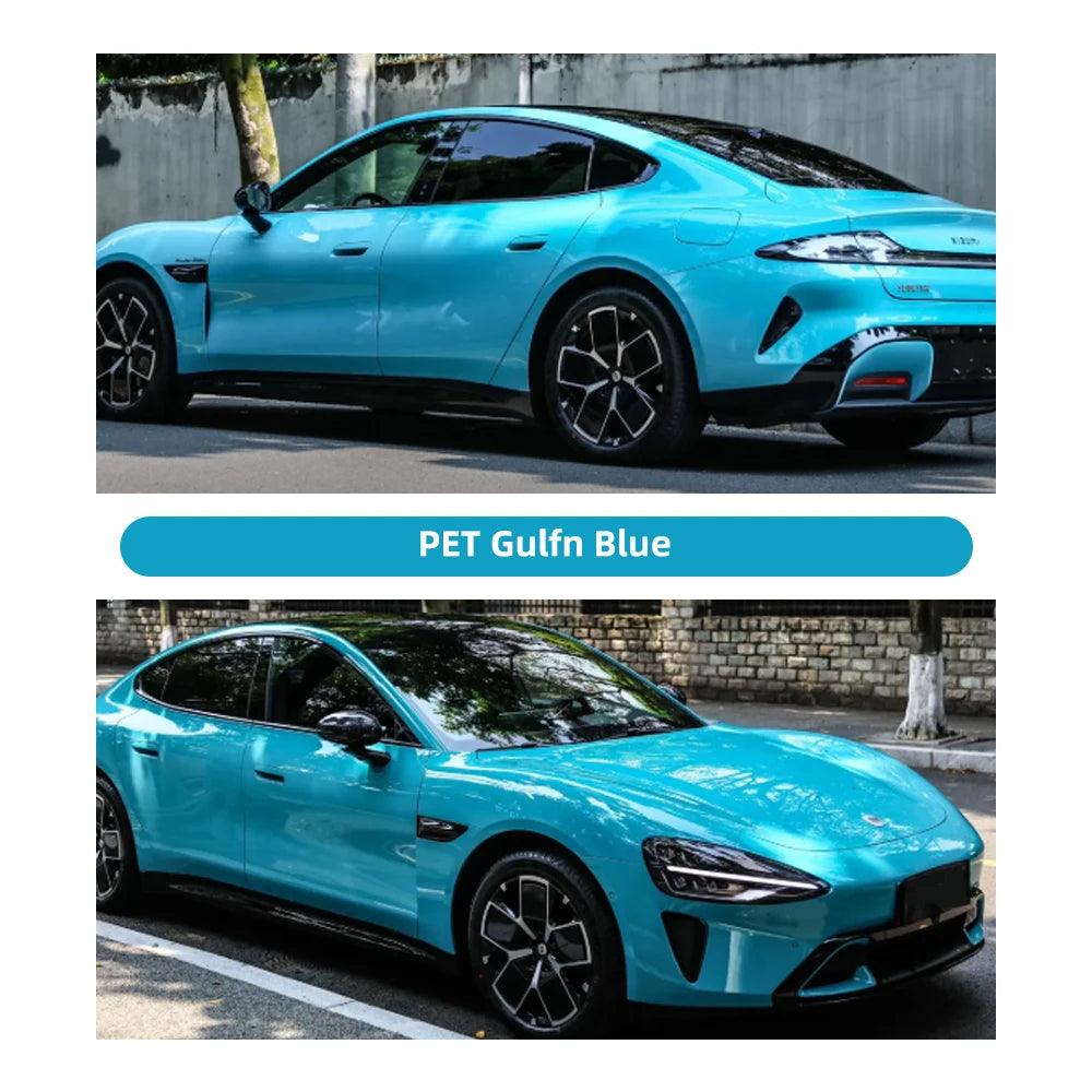 Super Bright Crystal Bay Blue Full Wrap Vinyl Pvc