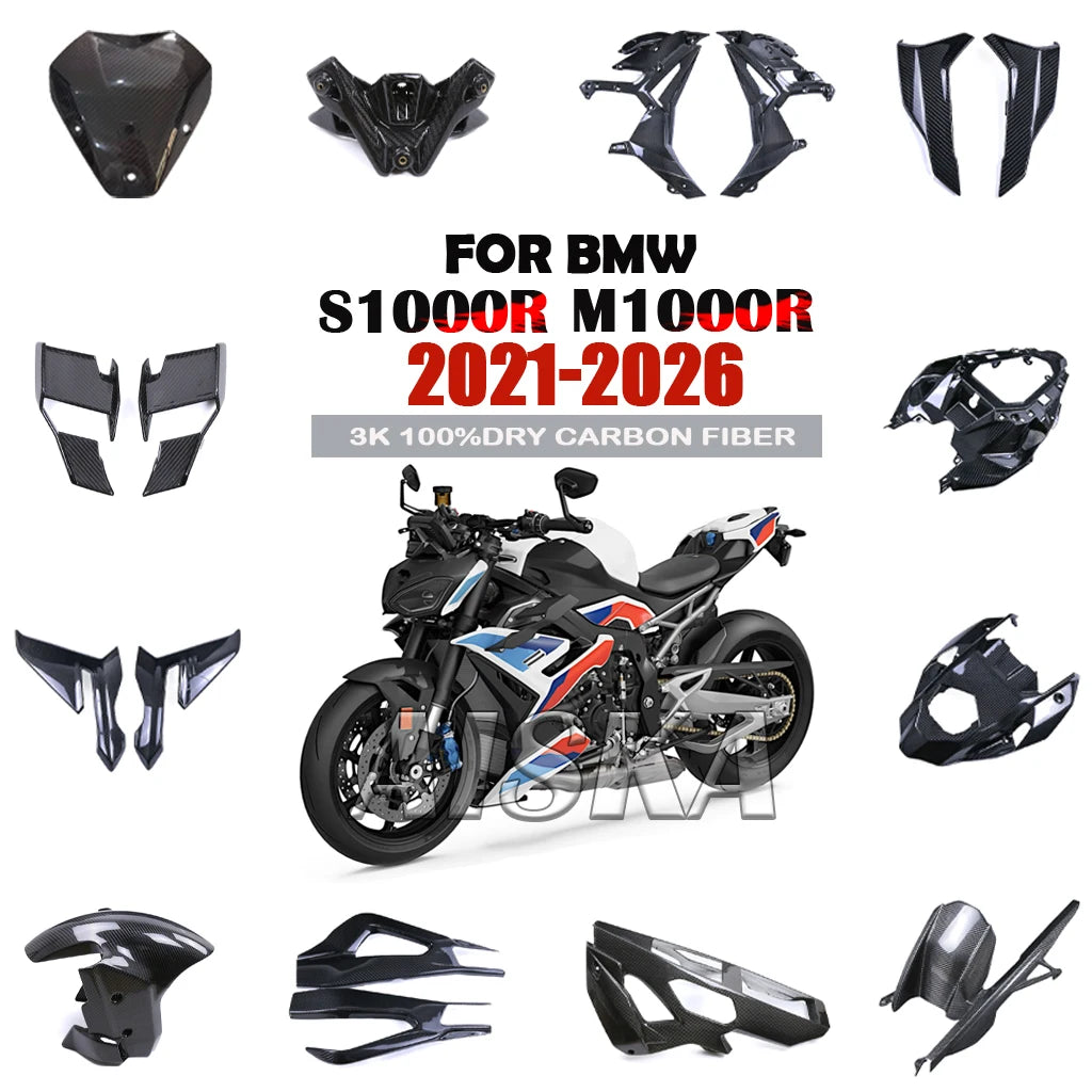 For BMW S1000R M1000R 2021-2026 2024 3K 100 Carbon Fiber Fuel