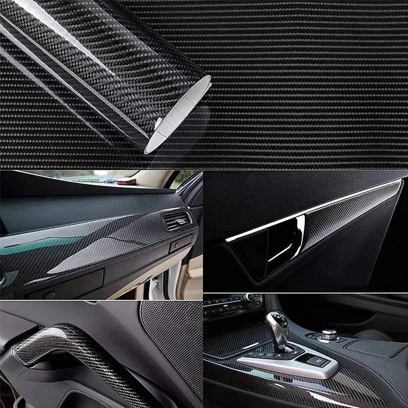 Glossy 7D Carbon Fiber Vinyl Wrap Film Body Waterproof