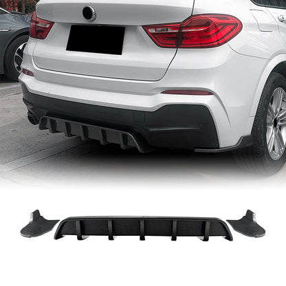 For BMW X4 F26 M Sport 2014-2018 Rear Bumper Diffuser Lip Carbon