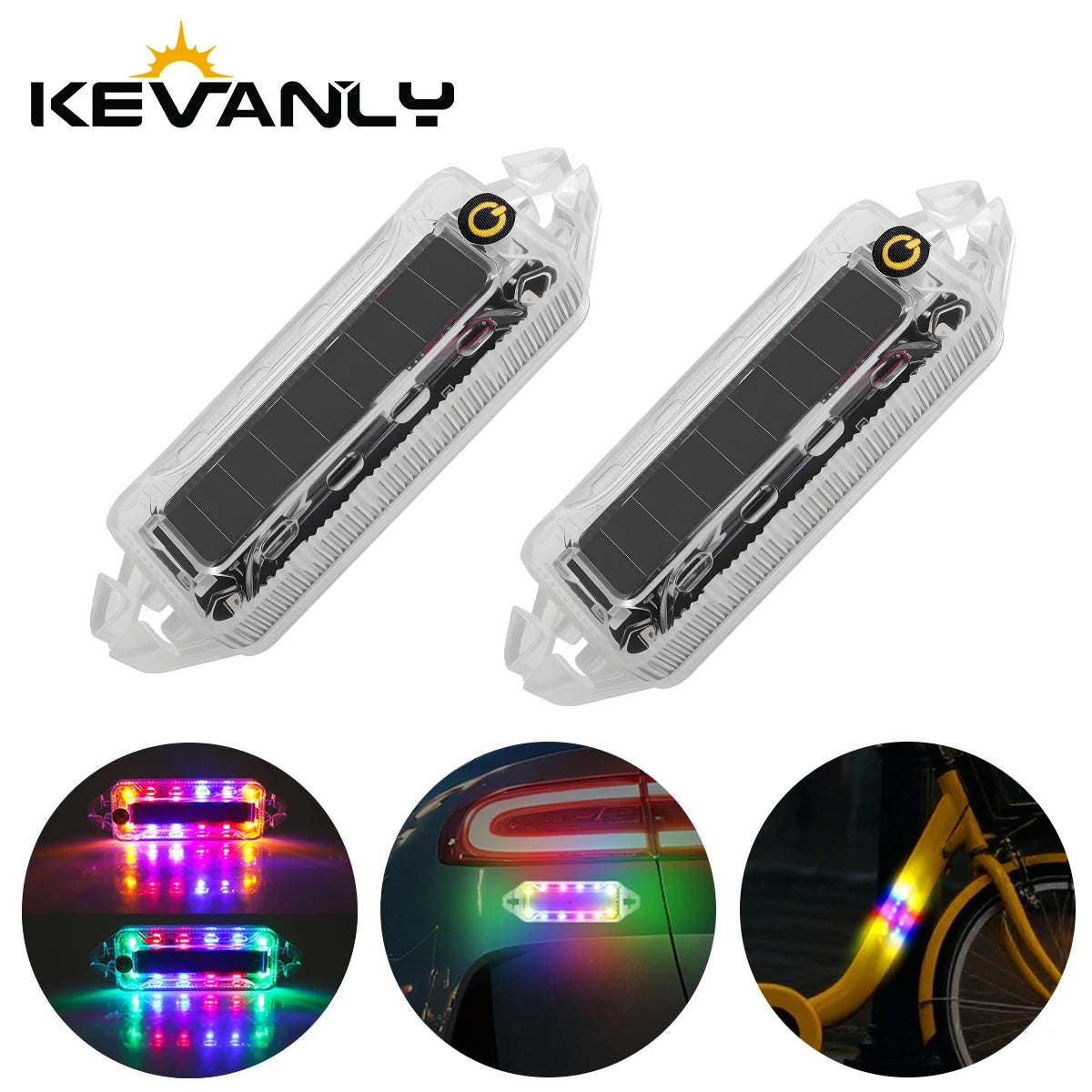 1PC Solar Powered Warning Strobe Safety Flashing Signal Indicator