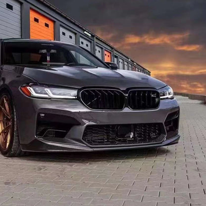 For BMW M5 F90 2021+ Carbon Fiber Front Bumper Diverter Spoiler