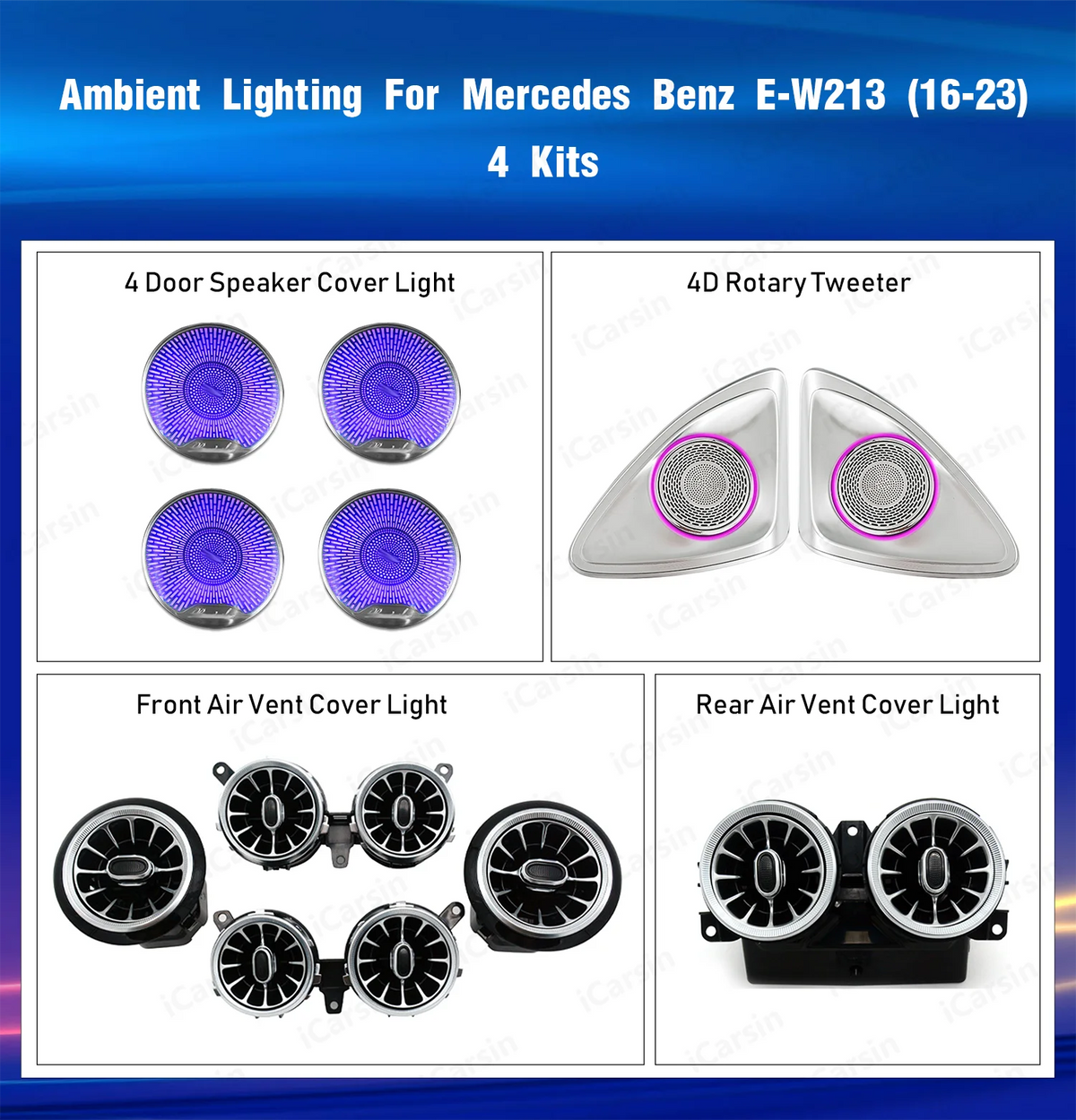 For Mercedes Benz E Class 2016-2023 Upgrade Color W213 Interior