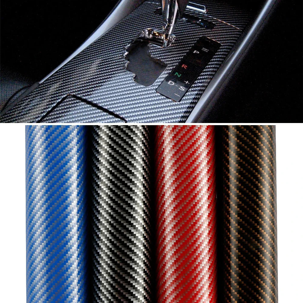 2D Carbon Fiber Wrap Film Vinyl Pvc Body Decals