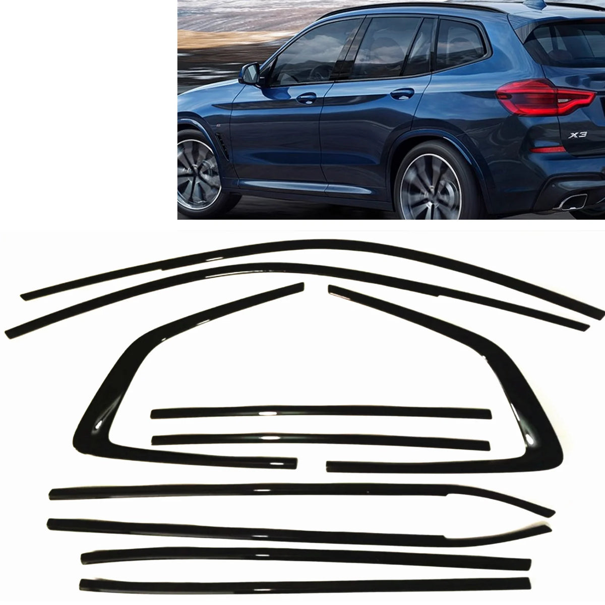 For BMW G01 X3 F97 X3M Exterior Window Strip Cover Trim SUV