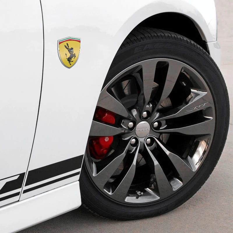 For Ferrari Auto Modification Accessories 3D Aluminum Donkey