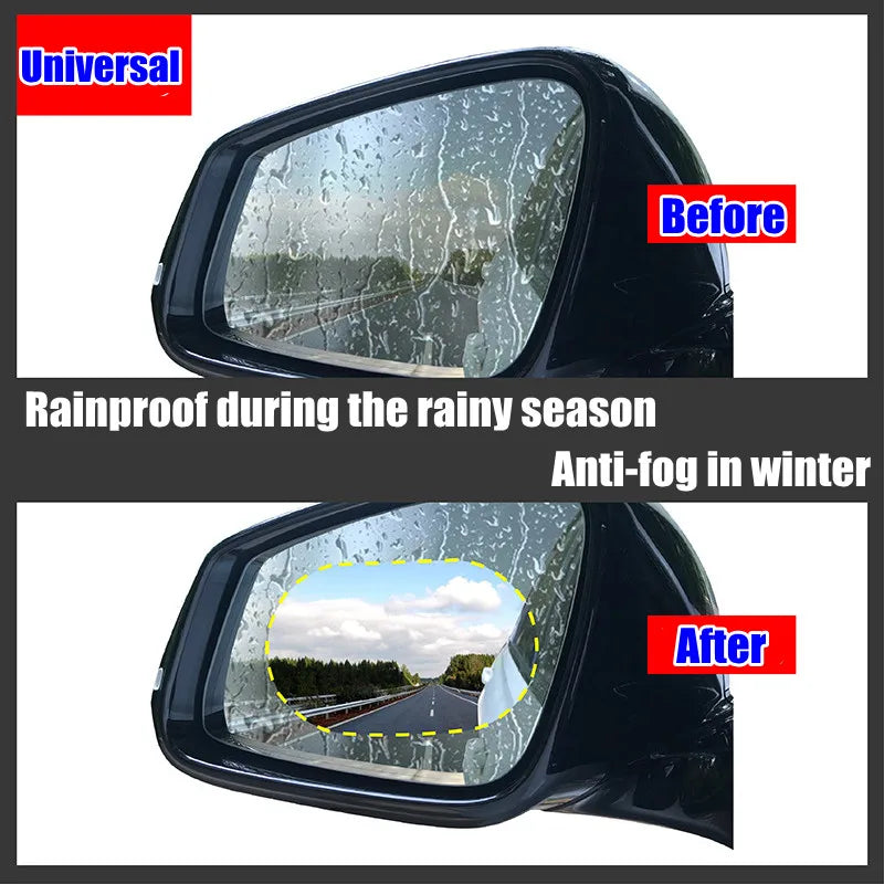 2-8pc Rearview Mirror Protective Film Side Windows Sticker Anti
