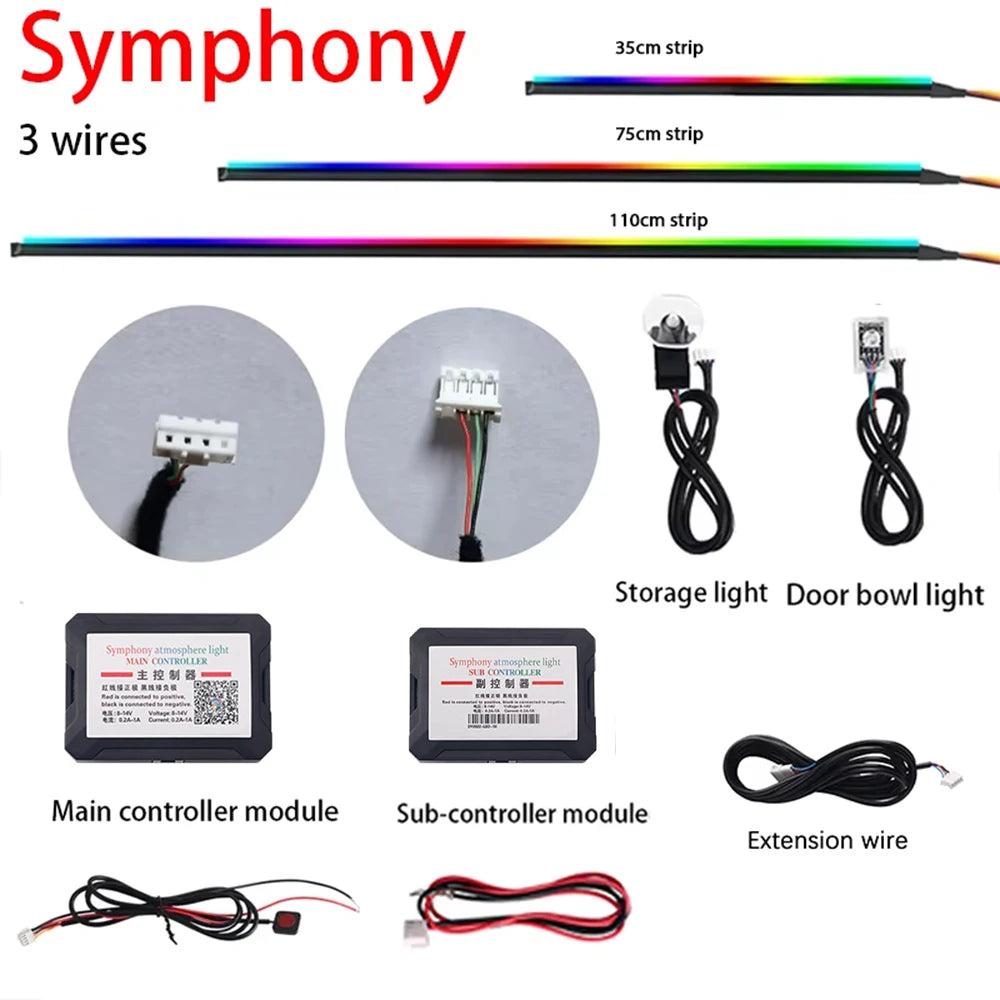 Symphony Full Colors Ambient Parts Streamer Rainbow Pins Wires
