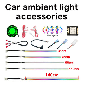 Ambient Lighting y-shaped Wire Horn Rings Control Box Strips