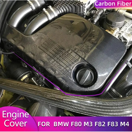 For BMW F80 M3 F82 F83 Carbon Fiber Front Engine Cover Trim M4
