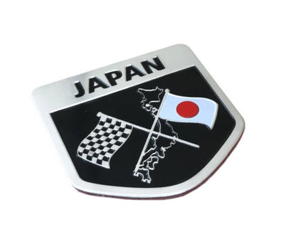 For Toyota Honda Suzuki Nissan Mazda 3D Metal Japanese Flag